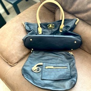 Triple Charming Charlie tote w/clutch and coin purse.